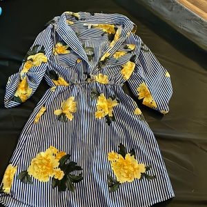 Blue & Yellow flowered dress